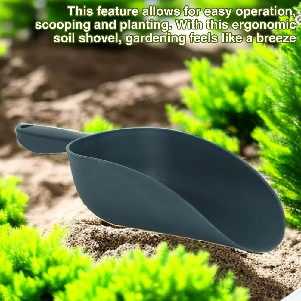 Soil Scoops Large Capacity Garden Shovel With Ergonomic Handle Gardening Hand Tools For Beach Play Pot Planting Soil Digging
