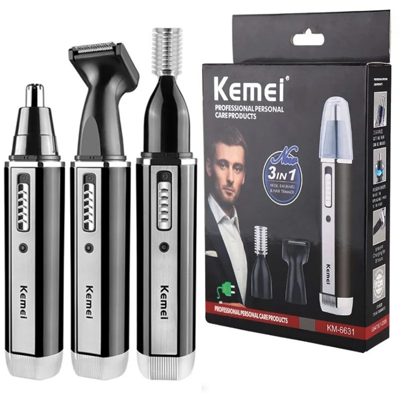 4 in 1 Trimmer for Men Electric Nose and Ear Trimmer Rechargeable Trimmer for Hair Beard Nose and Ear Cleaner Grooming Set