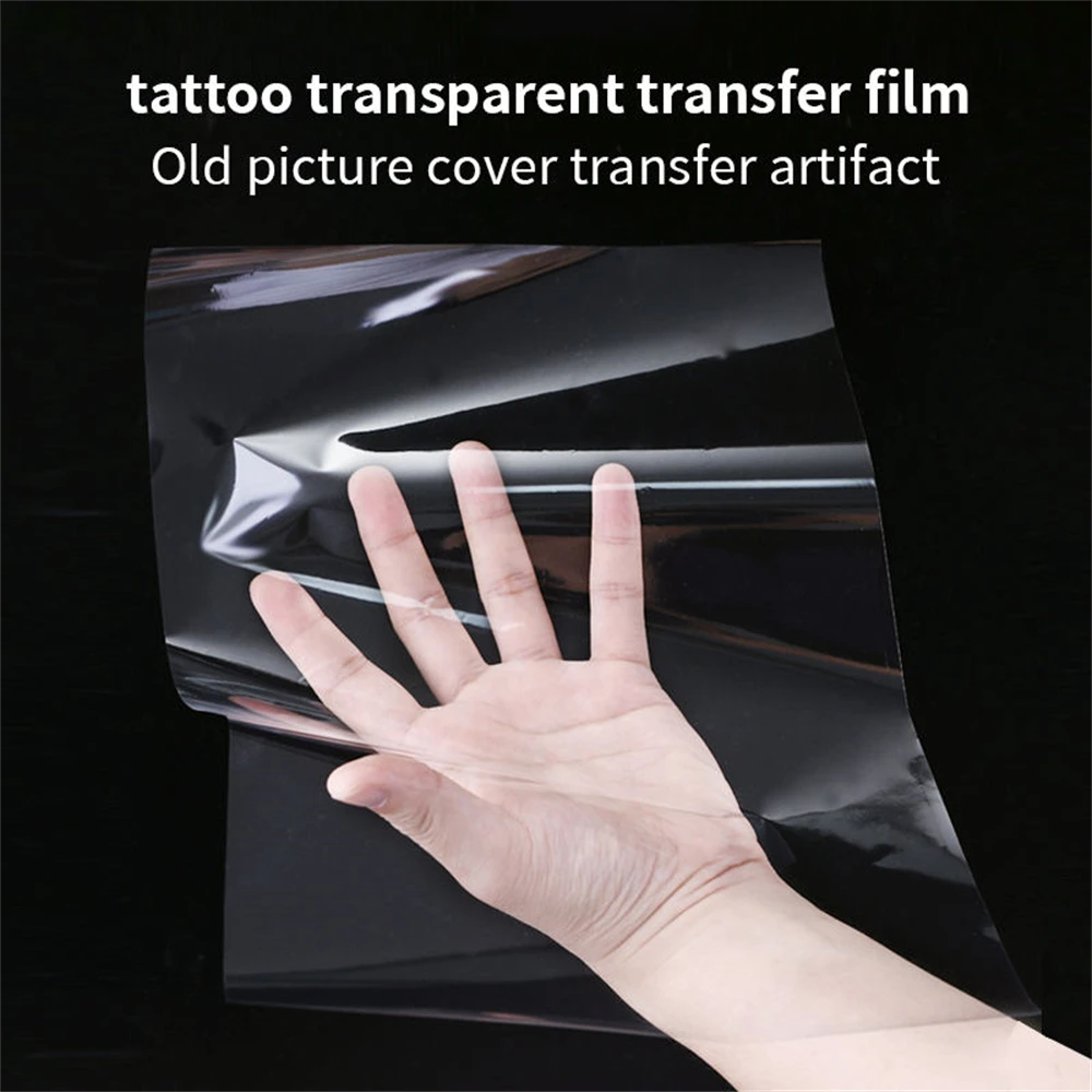 50pcs Clear Pattern Thermal Tattoo TransferTransparent Tattoo Transfer Paper Tattoo Stencil Film Paper Stencil Accessories