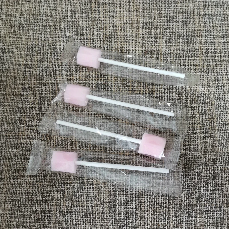 100Pcs Disposable Oral Care Sponge Swab Tooth Cleaning Mouth Swabs With Stick Sponge Head Cleaning Cleaner Swab
