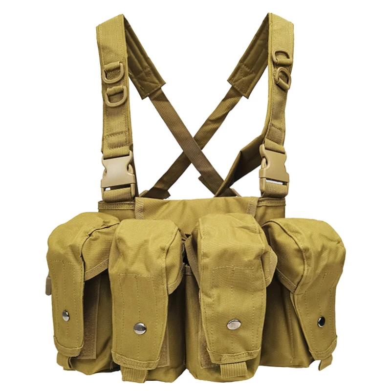 Tactical Vest MOLLE CS Training Equipment Hunting Chest Vest Security Quick Release AK Belly Pocket Vest Hunting Equipment