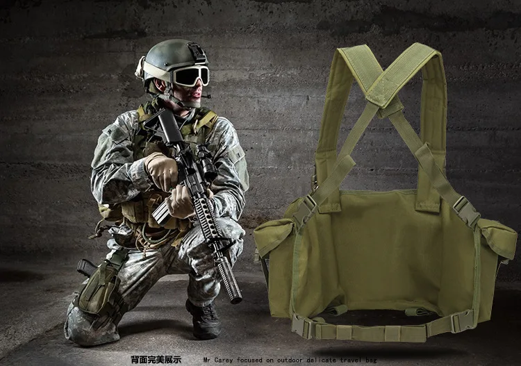 Tactical Vest MOLLE CS Training Equipment Hunting Chest Vest Security Quick Release AK Belly Pocket Vest Hunting Equipment