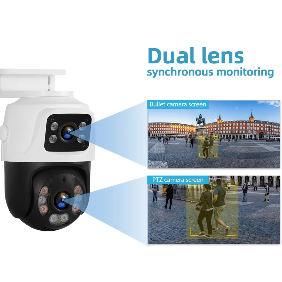 KERUI Waterproof 6MP HD POE Surveillance Camera System Dual Lens PTZ WIFI IP Home Security 4CH 8CH POE NVR Video H.265 CCTV Kit