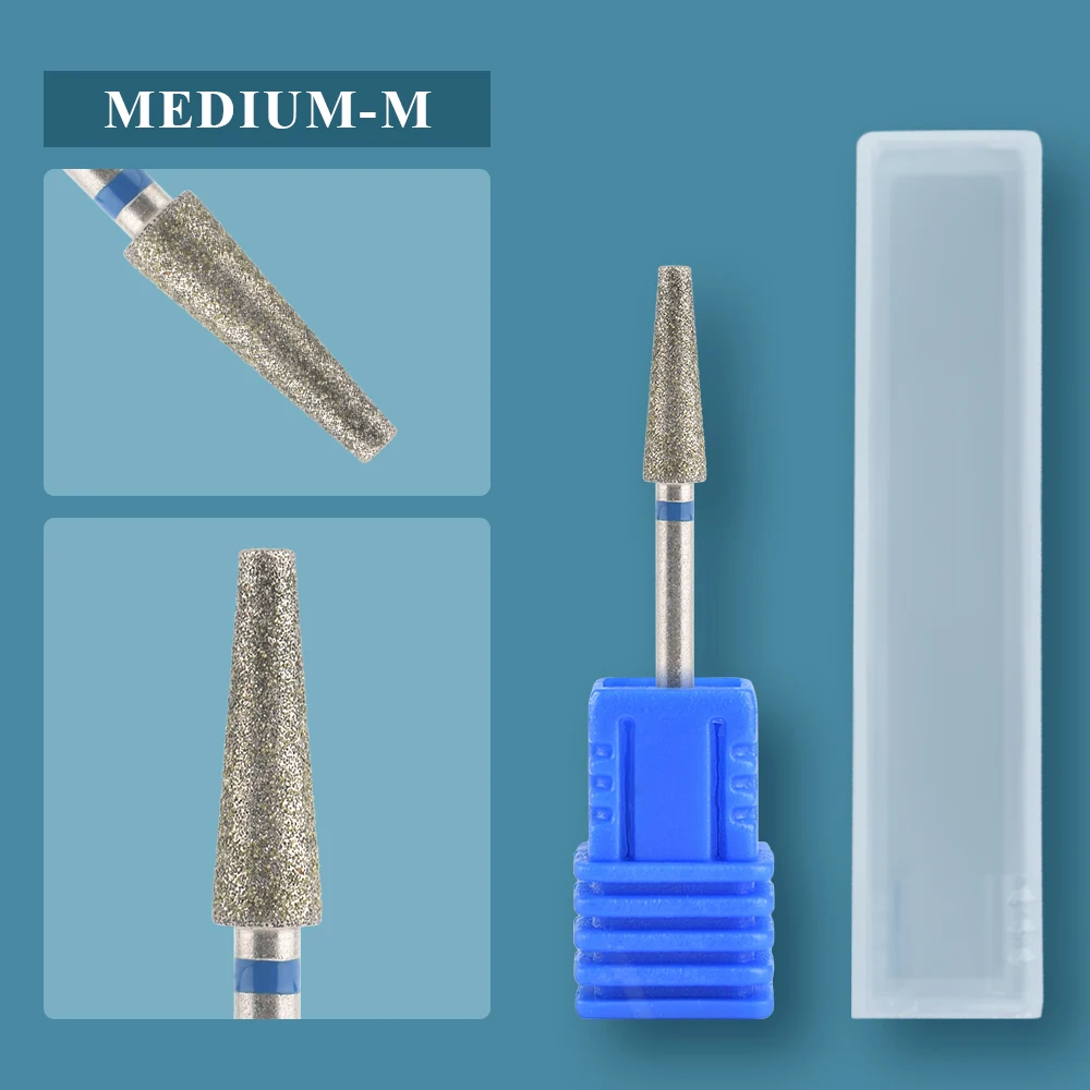 Nail Drill Bits Electric Manicure Milling Cutter Drill Bit for Nails Diamond Cuticle Cutter Flame Bit Nail Drill Clean Bits Burr