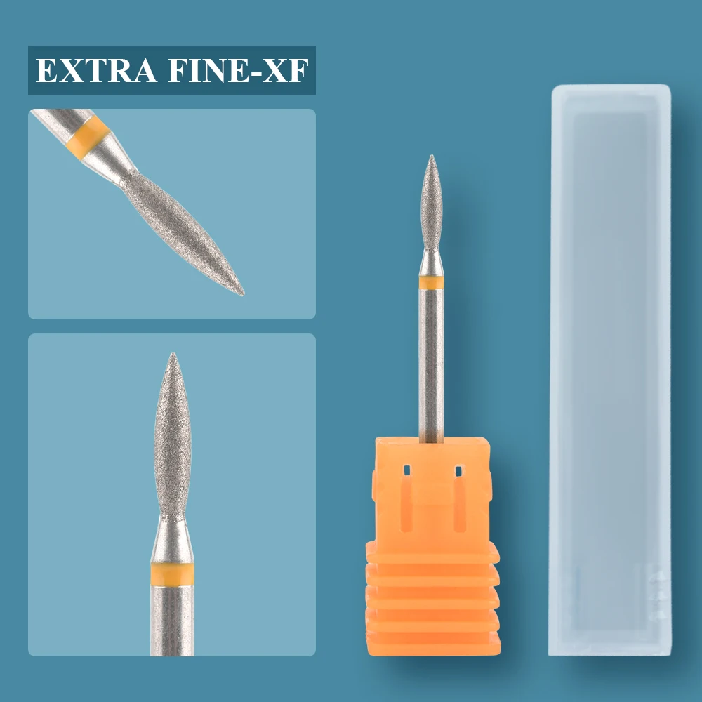 Nail Drill Bits Electric Manicure Milling Cutter Drill Bit for Nails Diamond Cuticle Cutter Flame Bit Nail Drill Clean Bits Burr