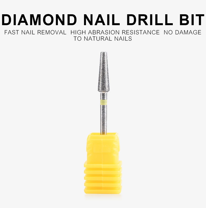 Nail Drill Bits Electric Manicure Milling Cutter Drill Bit for Nails Diamond Cuticle Cutter Flame Bit Nail Drill Clean Bits Burr