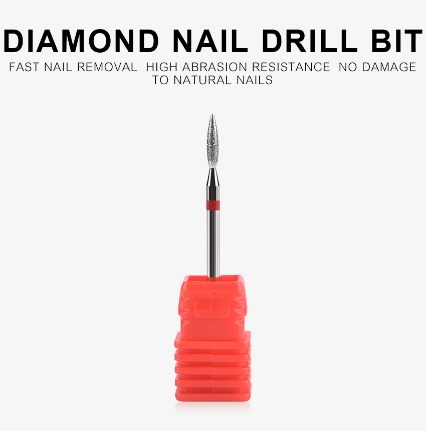 Nail Drill Bits Electric Manicure Milling Cutter Drill Bit for Nails Diamond Cuticle Cutter Flame Bit Nail Drill Clean Bits Burr