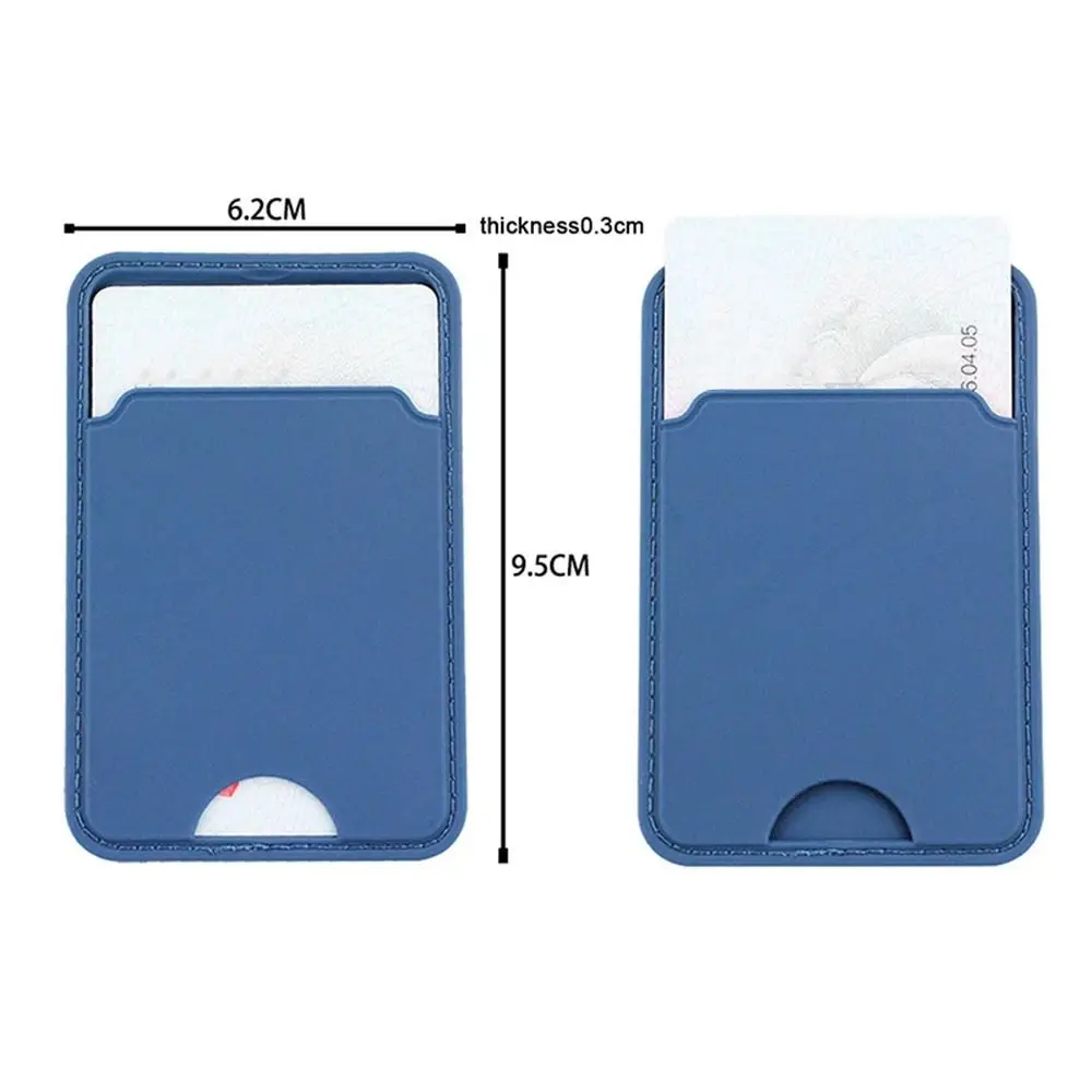 Silicone Business Credit Pocket Adhesive Mobile Phone Back Slot ID Bank Card Phone Pouch Phone Back Paste Sticker Card Holder