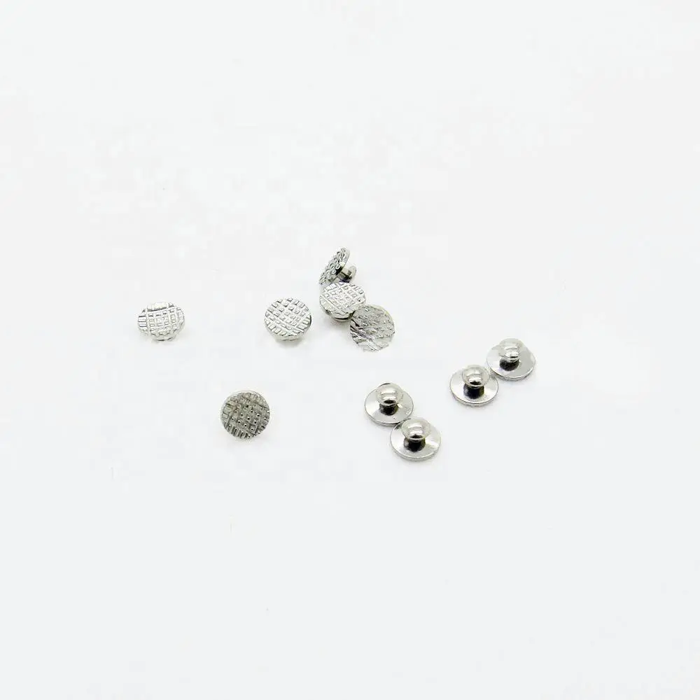10Pcs/Bag Dental Orthodontic Lingual Button Metal Bondable Mesh Base Metal Tongue Side Buckle Orthodont Materiales