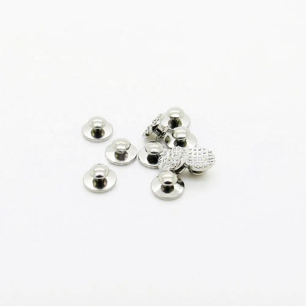 10Pcs/Bag Dental Orthodontic Lingual Button Metal Bondable Mesh Base Metal Tongue Side Buckle Orthodont Materiales