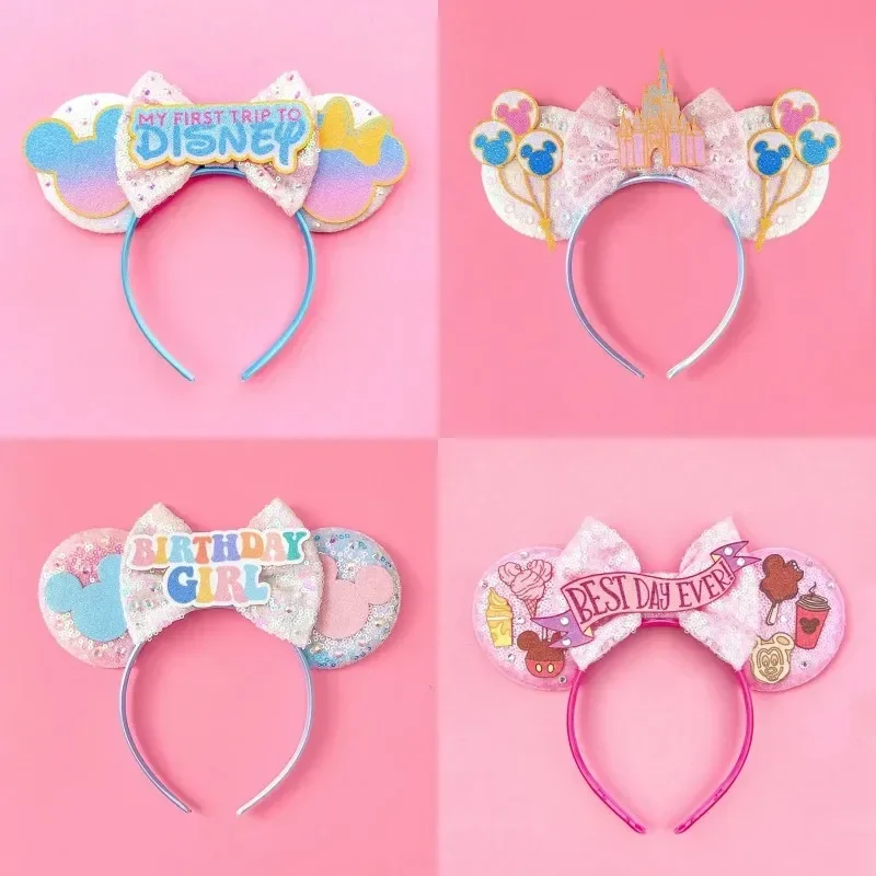 Mickey Mouse Hairbands The Lion King Mufasa Simba Ears Headbands for Girls Kid Disney Pumbaa Headwear Women Bow Hair Accessories
