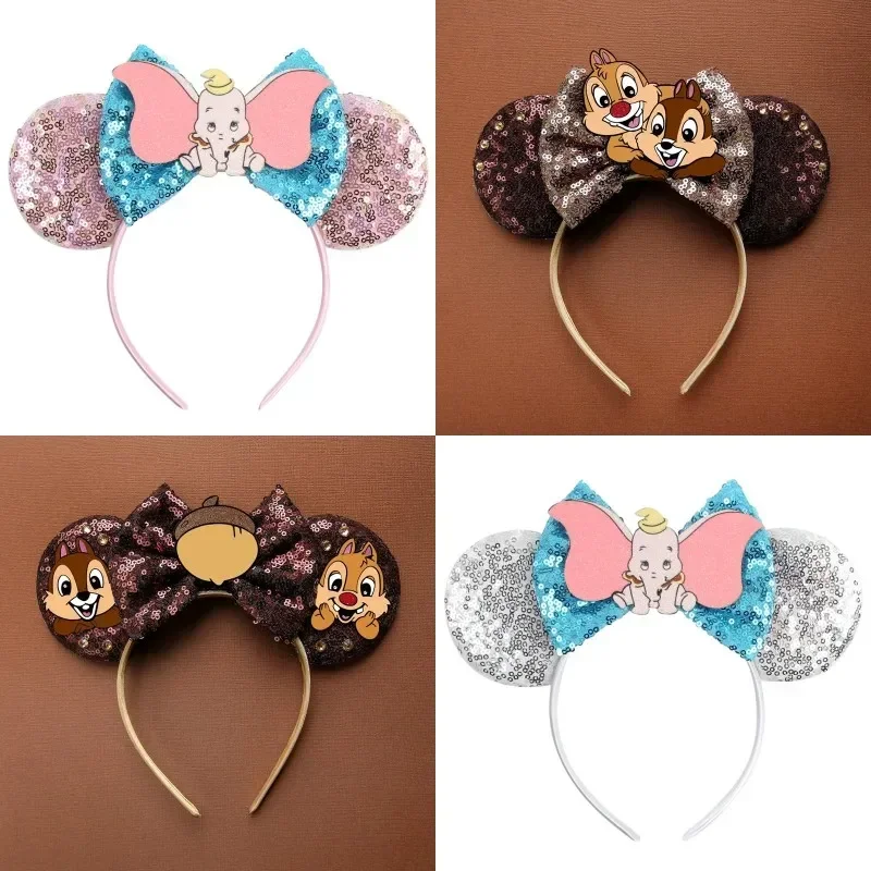 Mickey Mouse Hairbands The Lion King Mufasa Simba Ears Headbands for Girls Kid Disney Pumbaa Headwear Women Bow Hair Accessories
