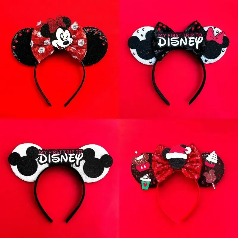 Mickey Mouse Hairbands The Lion King Mufasa Simba Ears Headbands for Girls Kid Disney Pumbaa Headwear Women Bow Hair Accessories
