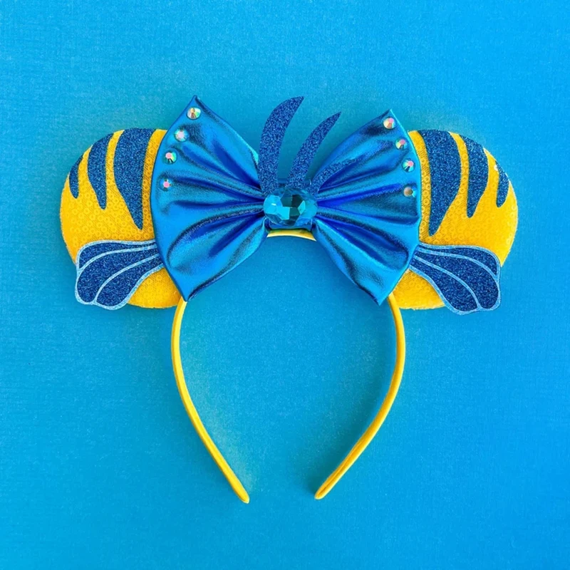 Mickey Mouse Hairbands The Lion King Mufasa Simba Ears Headbands for Girls Kid Disney Pumbaa Headwear Women Bow Hair Accessories