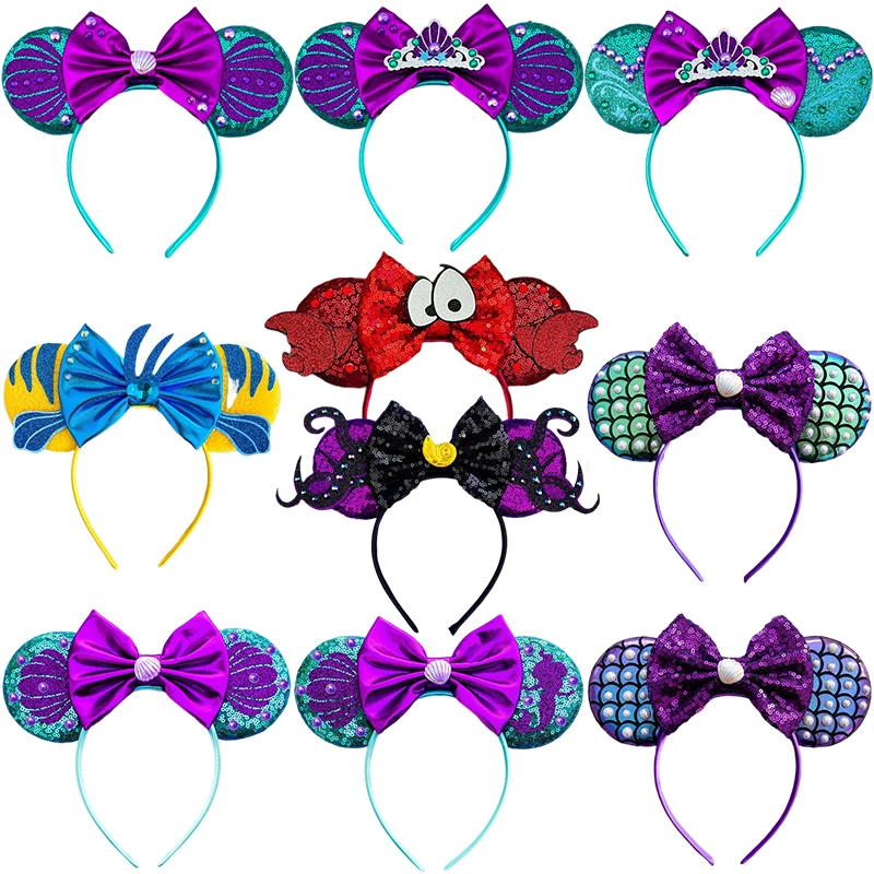 Mickey Mouse Hairbands The Lion King Mufasa Simba Ears Headbands for Girls Kid Disney Pumbaa Headwear Women Bow Hair Accessories