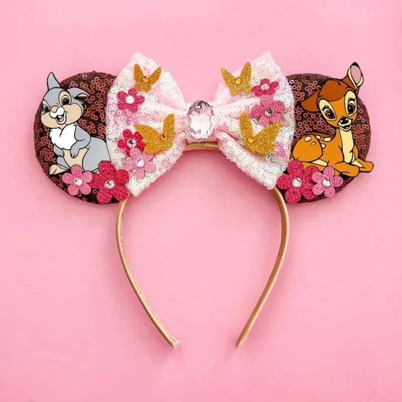 Mickey Mouse Hairbands The Lion King Mufasa Simba Ears Headbands for Girls Kid Disney Pumbaa Headwear Women Bow Hair Accessories