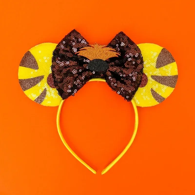 Mickey Mouse Hairbands The Lion King Mufasa Simba Ears Headbands for Girls Kid Disney Pumbaa Headwear Women Bow Hair Accessories