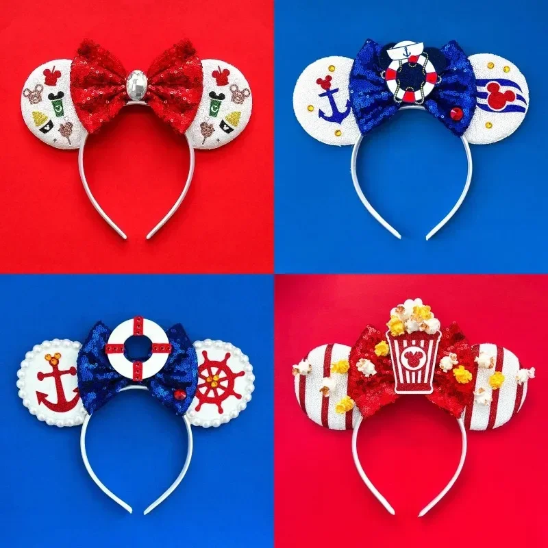 Mickey Mouse Hairbands The Lion King Mufasa Simba Ears Headbands for Girls Kid Disney Pumbaa Headwear Women Bow Hair Accessories