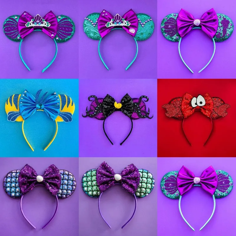 Mickey Mouse Hairbands The Lion King Mufasa Simba Ears Headbands for Girls Kid Disney Pumbaa Headwear Women Bow Hair Accessories