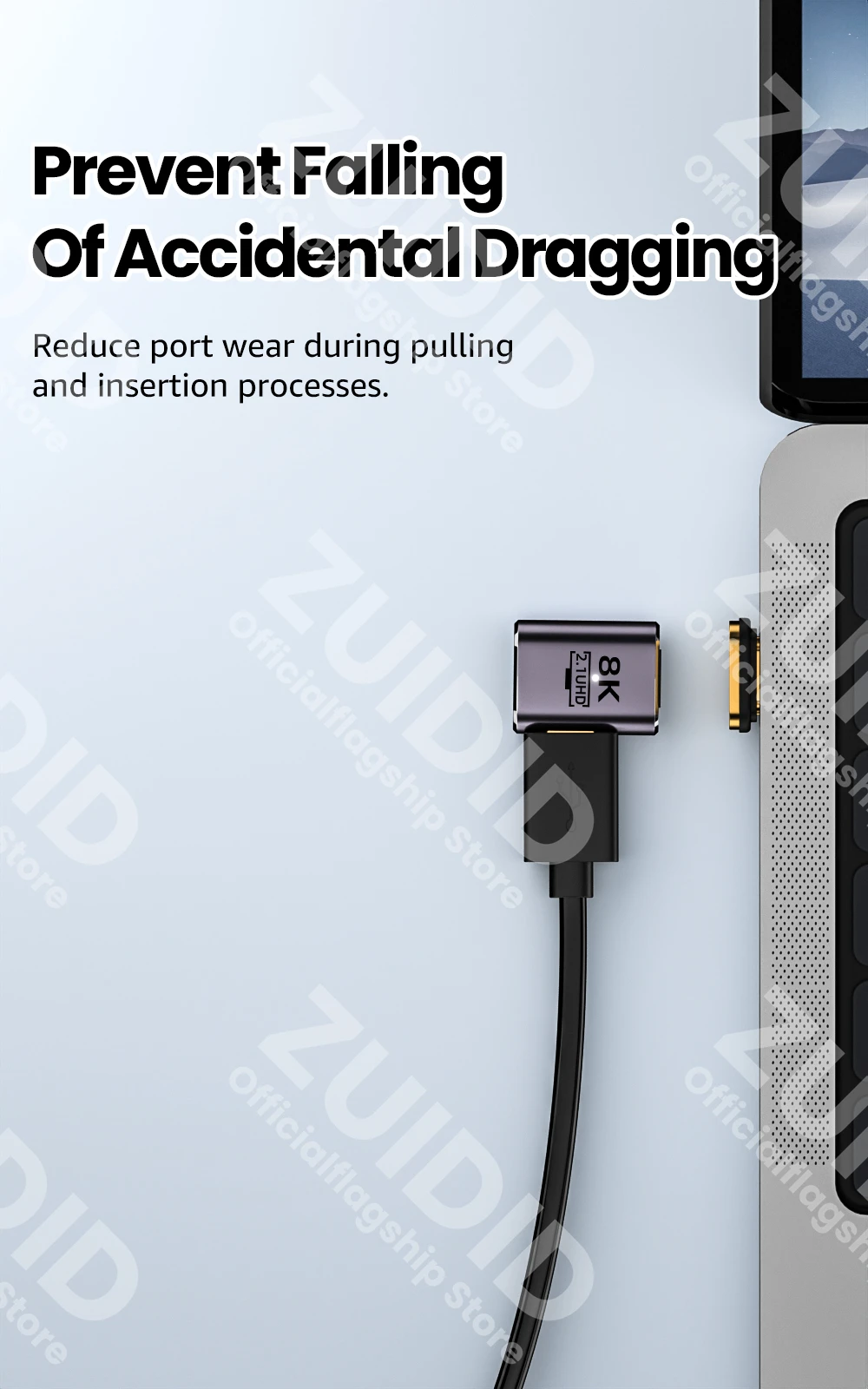 Elbow HDMI-Compatible 2.1 Male to Female Magnetic Adapter for TV Box PS5 USB HUB High Speed 8K/60Hz 4K/120Hz 48Gbps eARC Cable