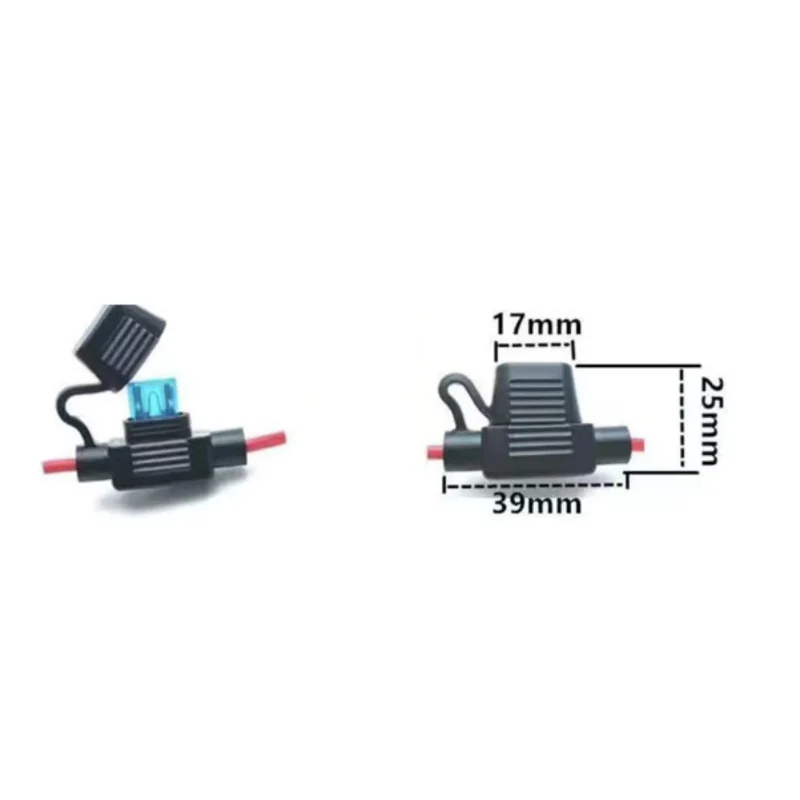 10Pcs Car Mini Waterproof Fuse Box Blade Type In Line Fuse Holder Power Socket 14AWG for 2V 30A Car Motorcycles Car Fuse Box