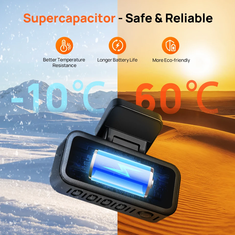 【New】70mai A210 Dash Cam 1080P HDR Night Vision Support Dual-Channel Supercapacitor Built-in GPS Wi-Fi6 24H Parking Surveillance