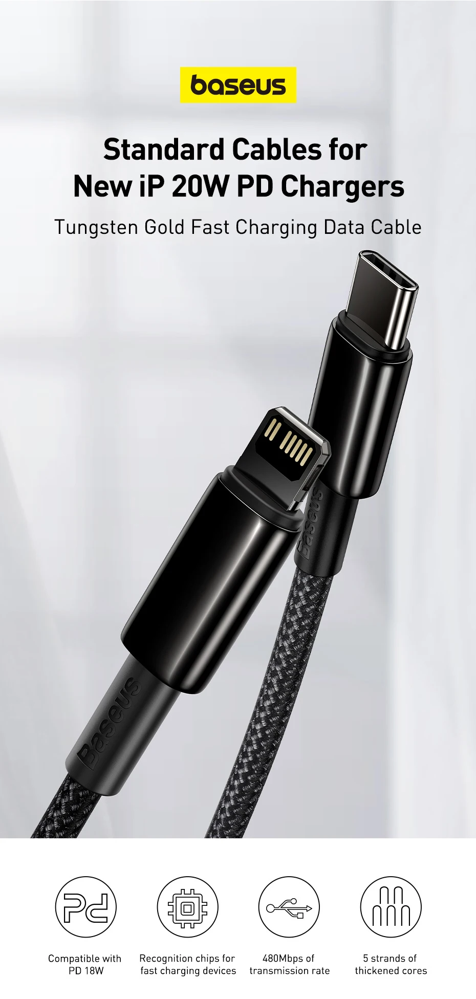 Baseus 20W USB C Cable for iPhone 14 13 11 8 XR PD Fast Charge for iPhone 12 SE USB Type C Cable Fast Charging for Macbook Cable