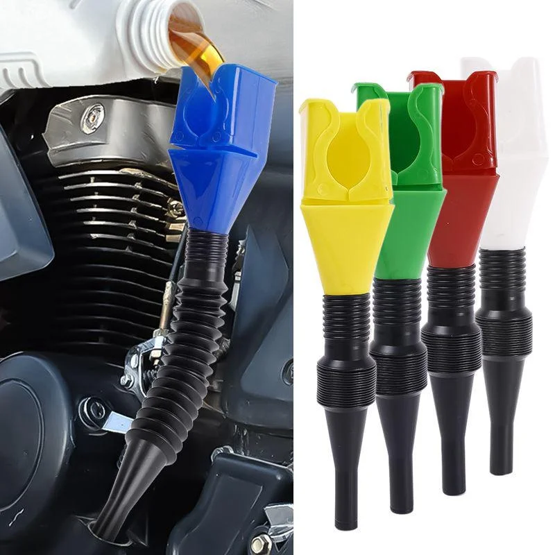 1/3pcs Telescopic Car Refueling Funnel Universal Engine Oil Gasoline Filter Transfer Funnels Tool Foldable Portable Funnels