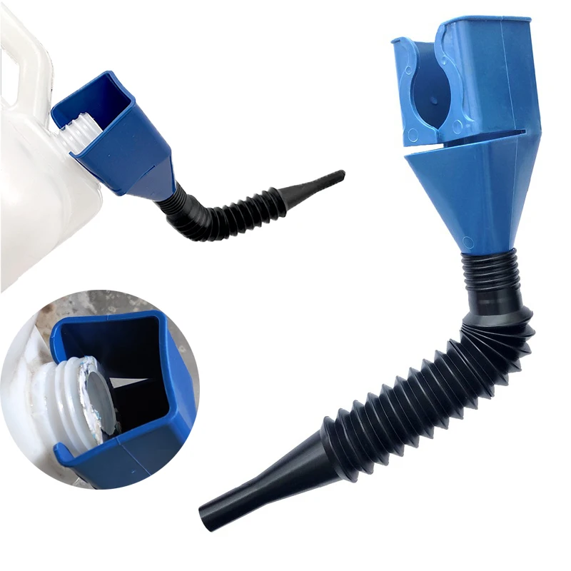 1/3pcs Telescopic Car Refueling Funnel Universal Engine Oil Gasoline Filter Transfer Funnels Tool Foldable Portable Funnels