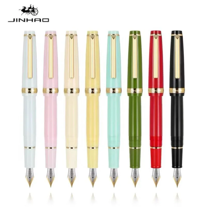 Jinhao 82 Fountain Pen Luxury Acrylic Ink Pen Spin EF F M Nib Elegante Business Office School Supplies Writing Pen Stationery