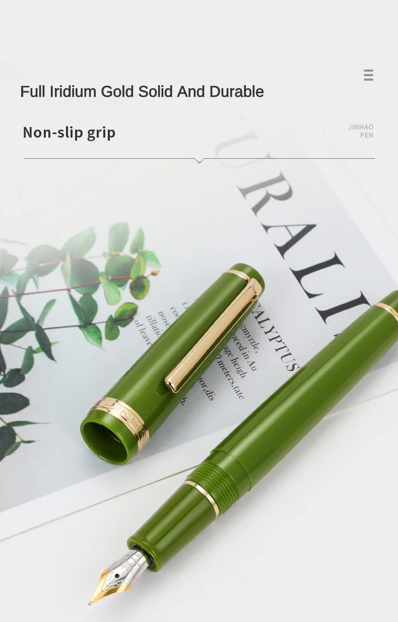 Jinhao 82 Fountain Pen Luxury Acrylic Ink Pen Spin EF F M Nib Elegante Business Office School Supplies Writing Pen Stationery