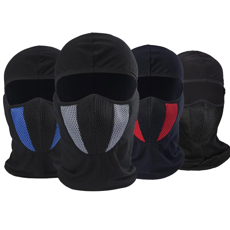 Breathable Balaclava Motorcycle Full Face Masks Skullies Cap Hat Motocross Motorbike Helmet Moto Riding Neck Face Hood Moto Mask