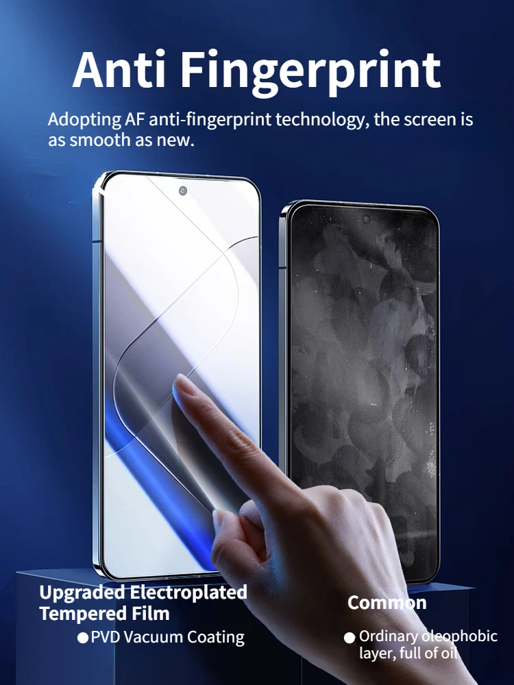 SmartDevil 2Pcs Screen Protector For Xiaomi 14 HD Tempered Glass Film Non Full Screen Anti-fingerprint Clear Anti-bluelight