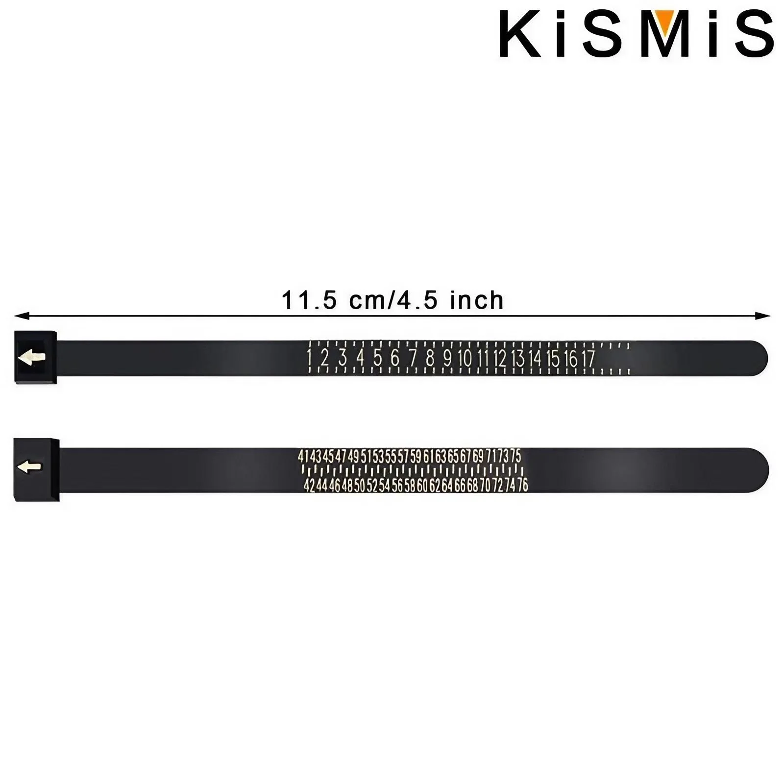 KISMIS 1PC White/Black US/EU Sizes Wedding Ring Band Ring Sizer Measure Genuine Tester Finger Gauge Jewelry Accessory Tools