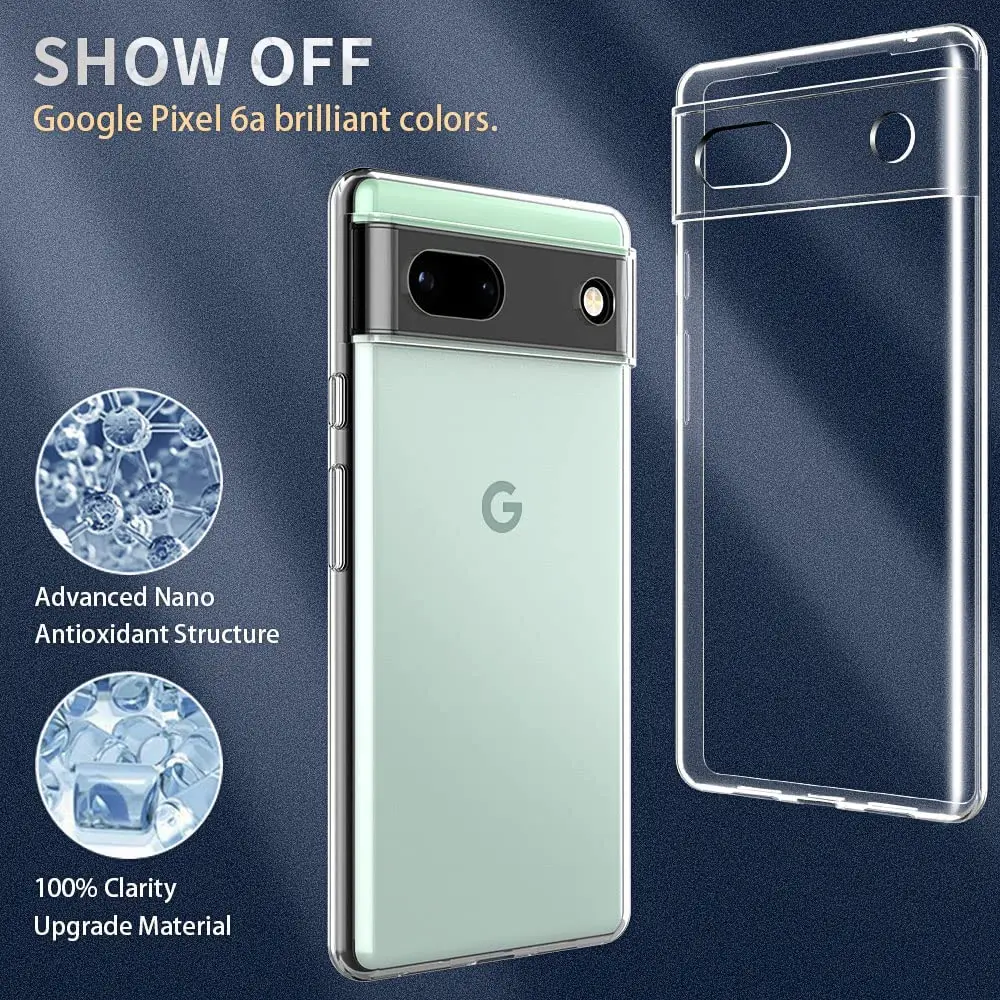 Ultra Thin Clear Case For Google Pixel 6 6A 7 7A Pro Google Pixel 8 Pro Transparent Cover Fundas
