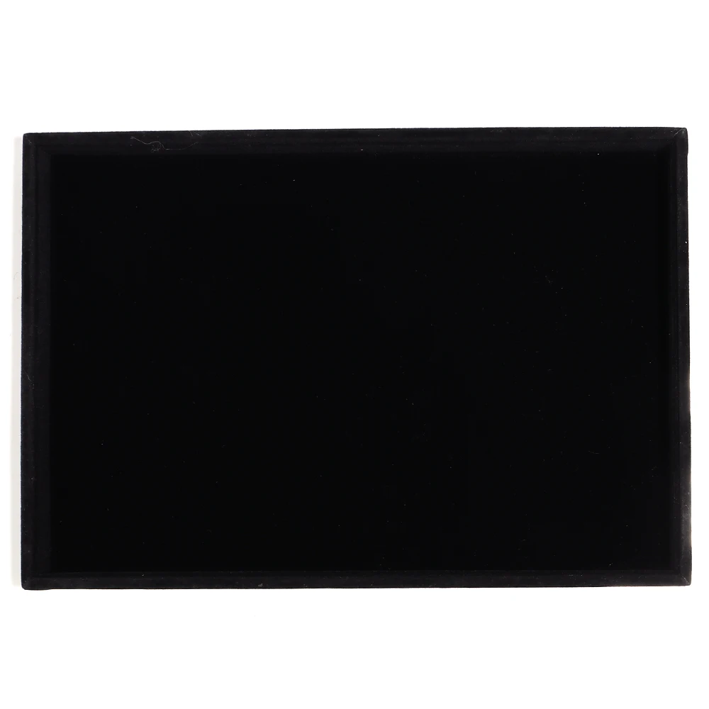 1 Pcs Velvet Jewelry Display Tray Multicolor Organizer Holder Box Necklaces Bracelets Rings Storage Show Tray Case