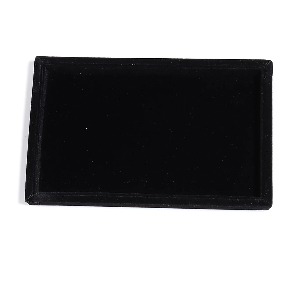 1 Pcs Velvet Jewelry Display Tray Multicolor Organizer Holder Box Necklaces Bracelets Rings Storage Show Tray Case