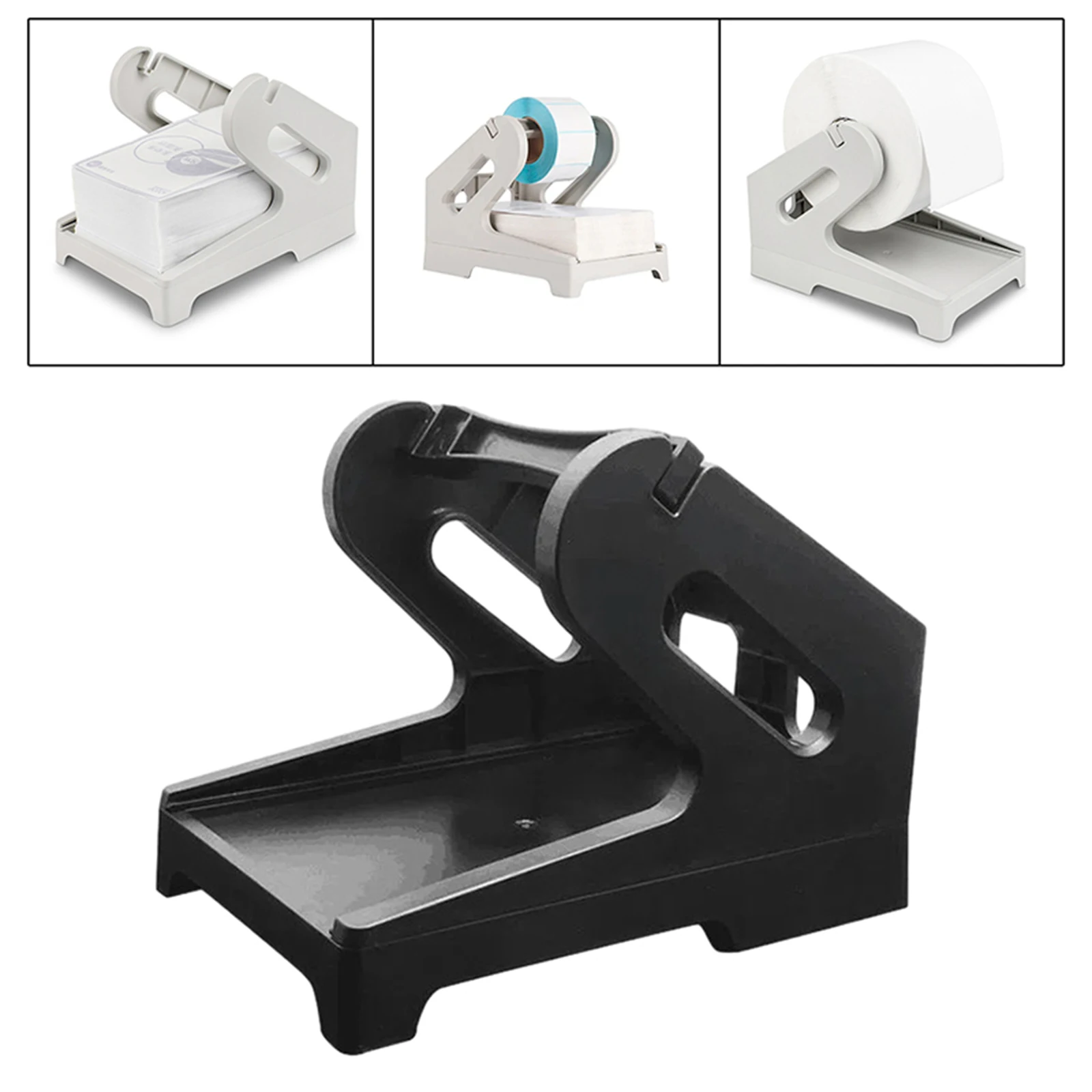Label Holder Desktop Printer Accessory Supplies Shipping Label Stand for Rolls and Fanfold Labels Supermarket Factory Office