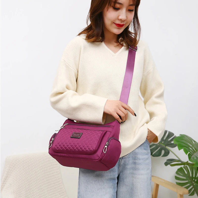 Fashion Women Casual Shoulder Handbags Lightweight Waterproof Oxford Package Female Large Capacity Travel Crossbody Bag