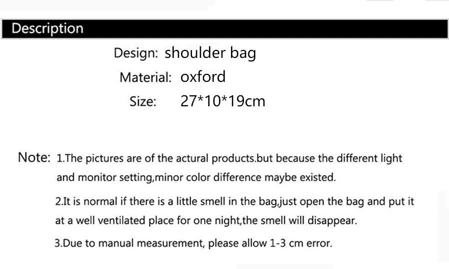 Fashion Women Casual Shoulder Handbags Lightweight Waterproof Oxford Package Female Large Capacity Travel Crossbody Bag