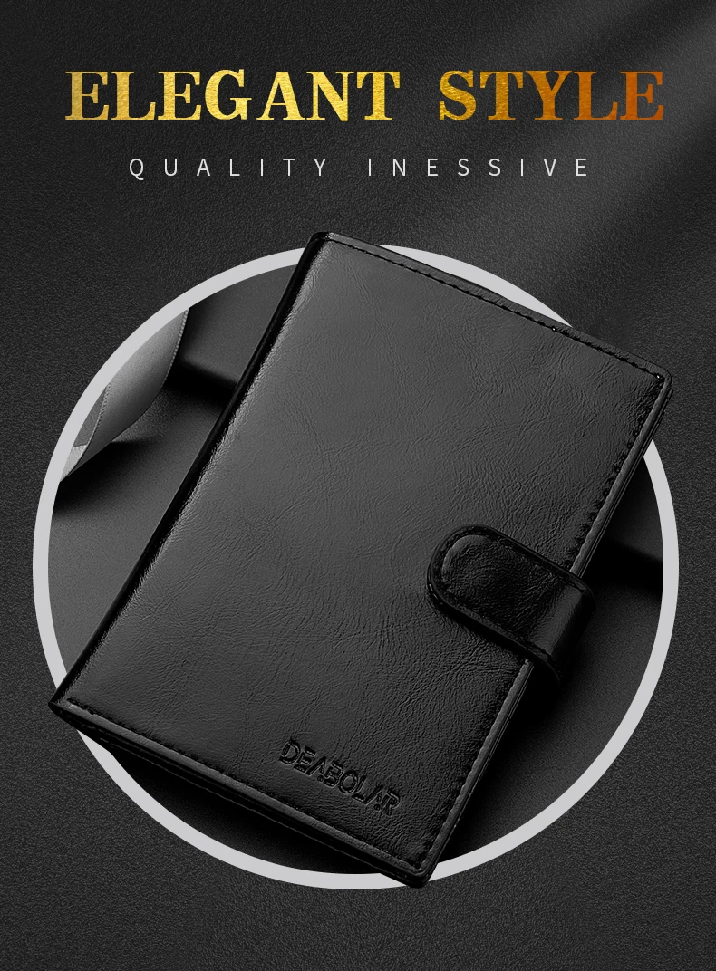 Stylish Travel Passport Bag Multi-Card Card Holder Portable Multi-Function Men's Wallet