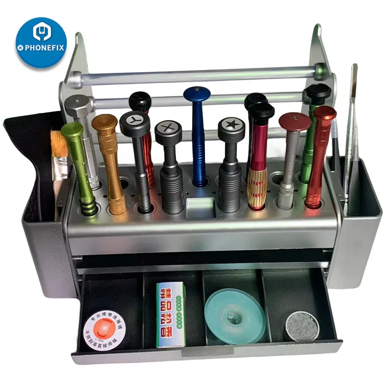 Multifunction Storage Box RELIFE RL-001G Container Reck For Mobile Phone Repair Electronic Component Screwdriver Tweezers Wick