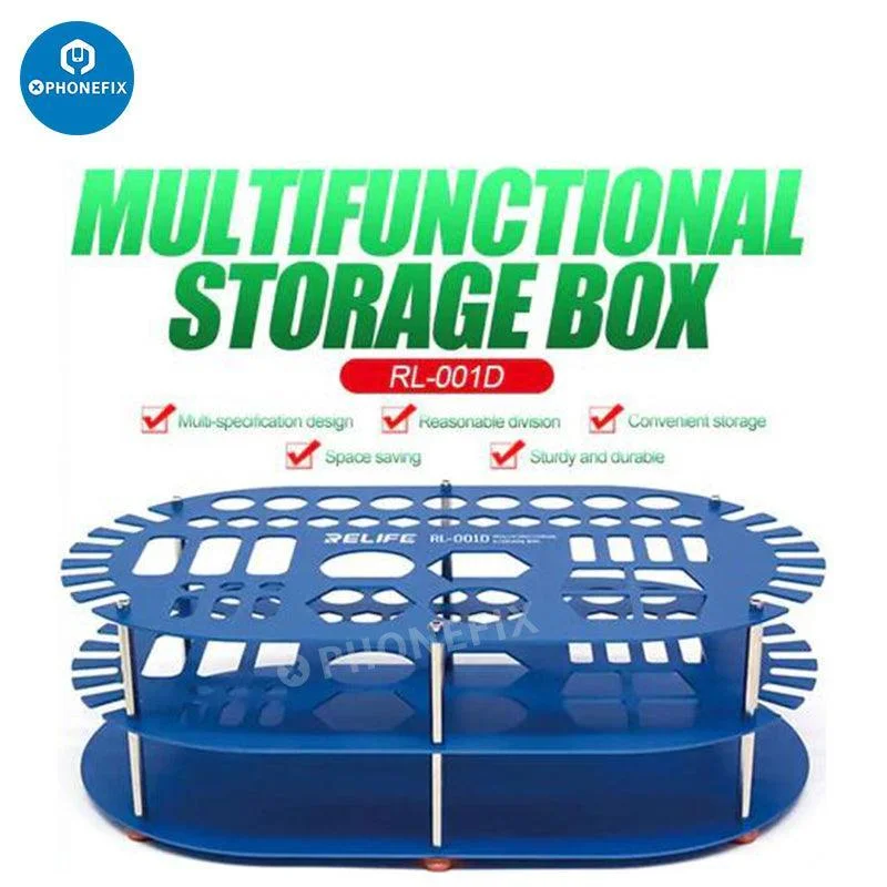 Multifunction Storage Box RELIFE RL-001G Container Reck For Mobile Phone Repair Electronic Component Screwdriver Tweezers Wick