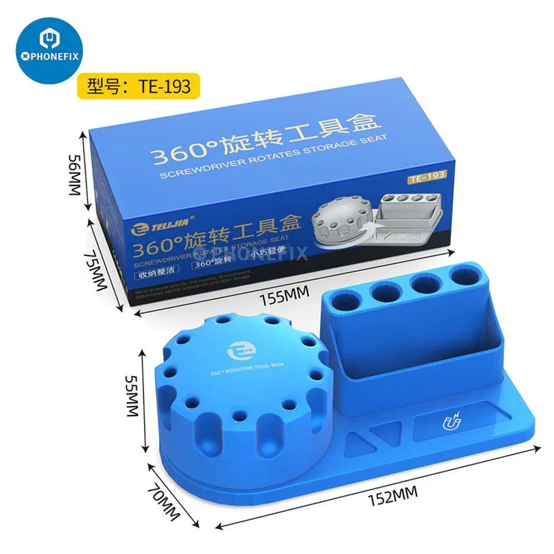 Multifunction Storage Box RELIFE RL-001G Container Reck For Mobile Phone Repair Electronic Component Screwdriver Tweezers Wick