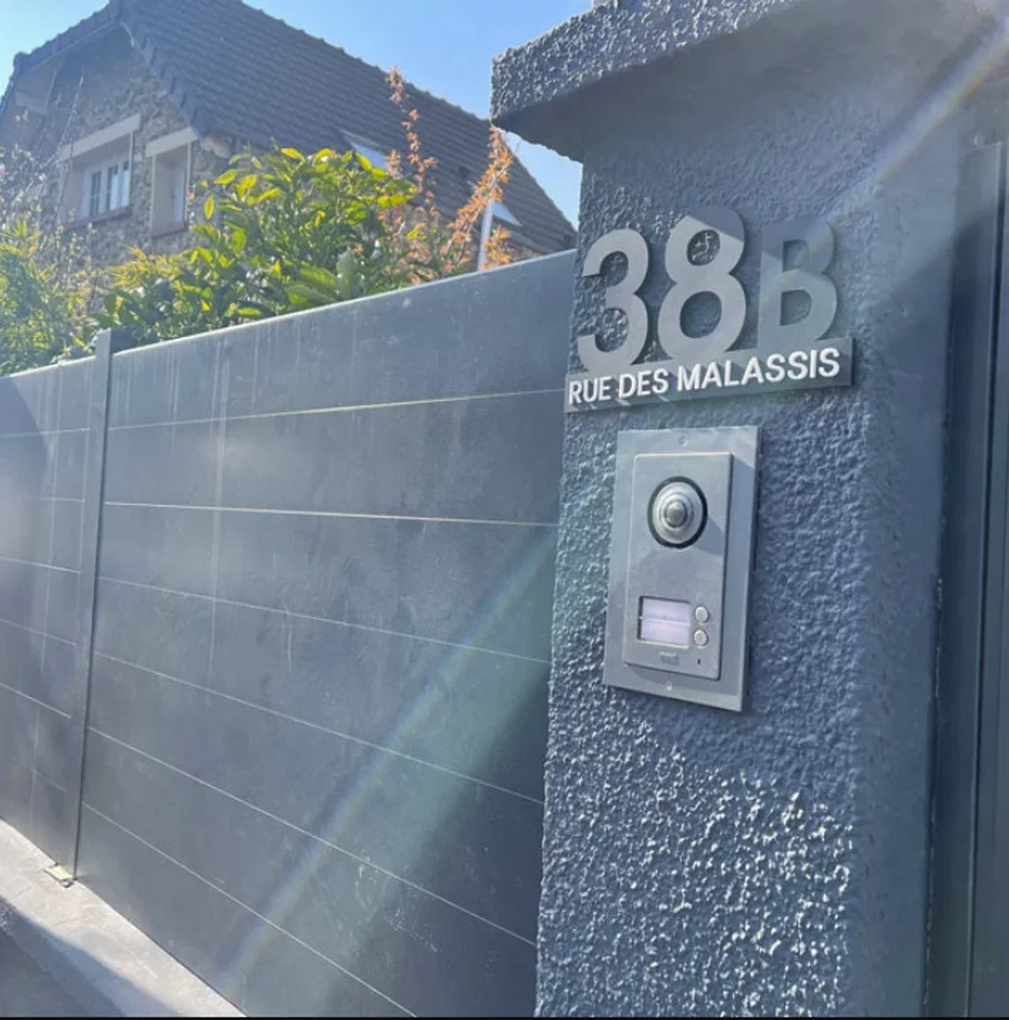 Custom Waterproof Acrylic Plate House Number Sign 3D Cut House Number Outdoor UV Print Black White Grey Address Sign Outdoor