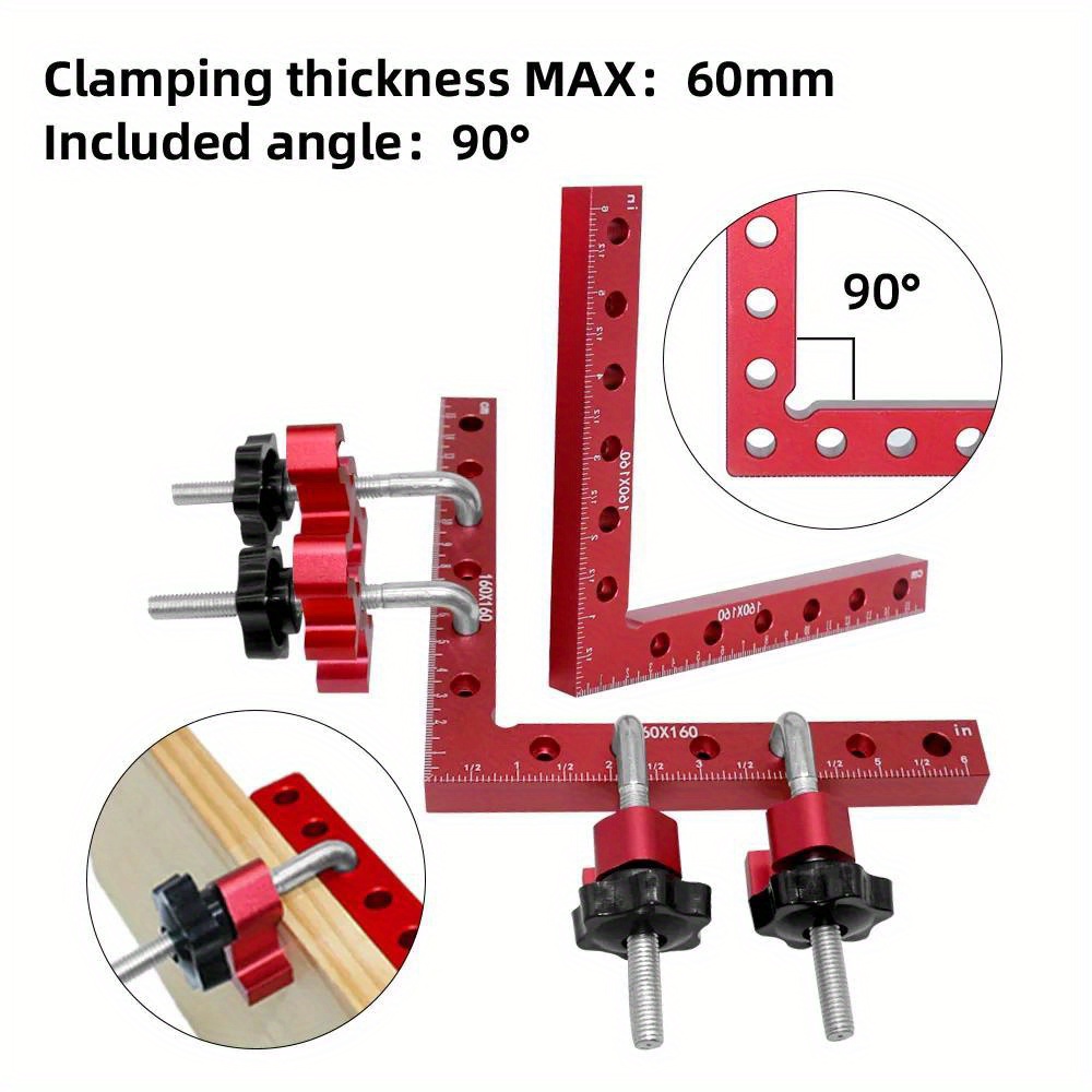 160MM 90 Degree L-Shaped Auxiliary Fixture Splicing Board Positioning Panel Fixed Clip Carpenter's Square Ruler Woodworking Tool