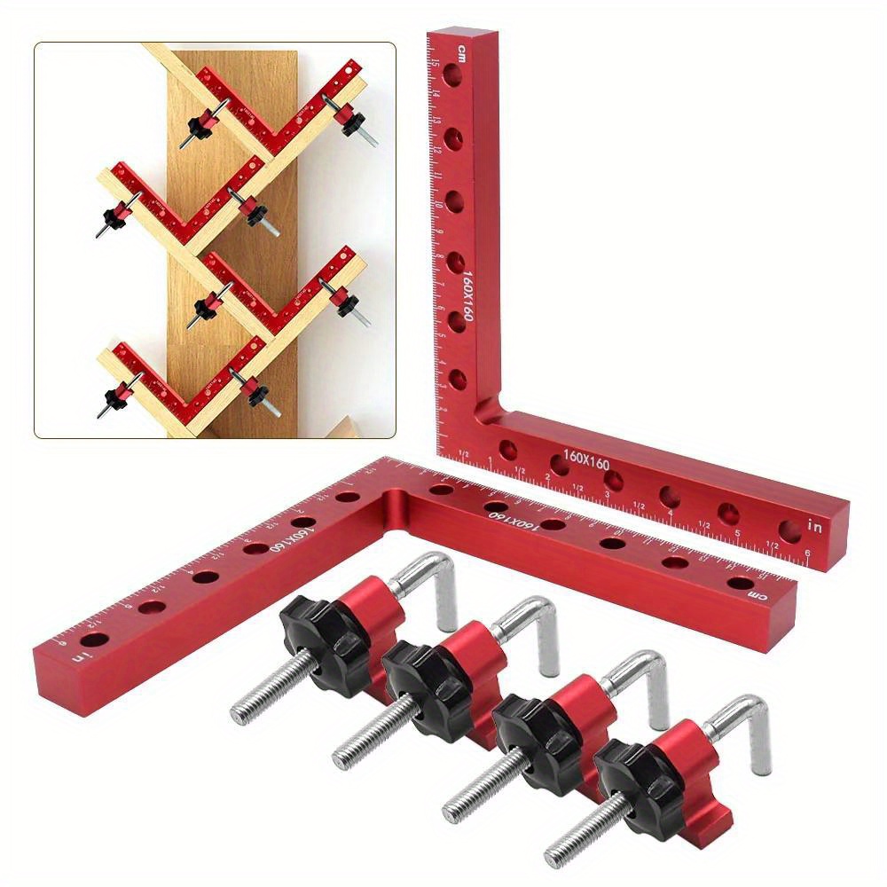 160MM 90 Degree L-Shaped Auxiliary Fixture Splicing Board Positioning Panel Fixed Clip Carpenter's Square Ruler Woodworking Tool