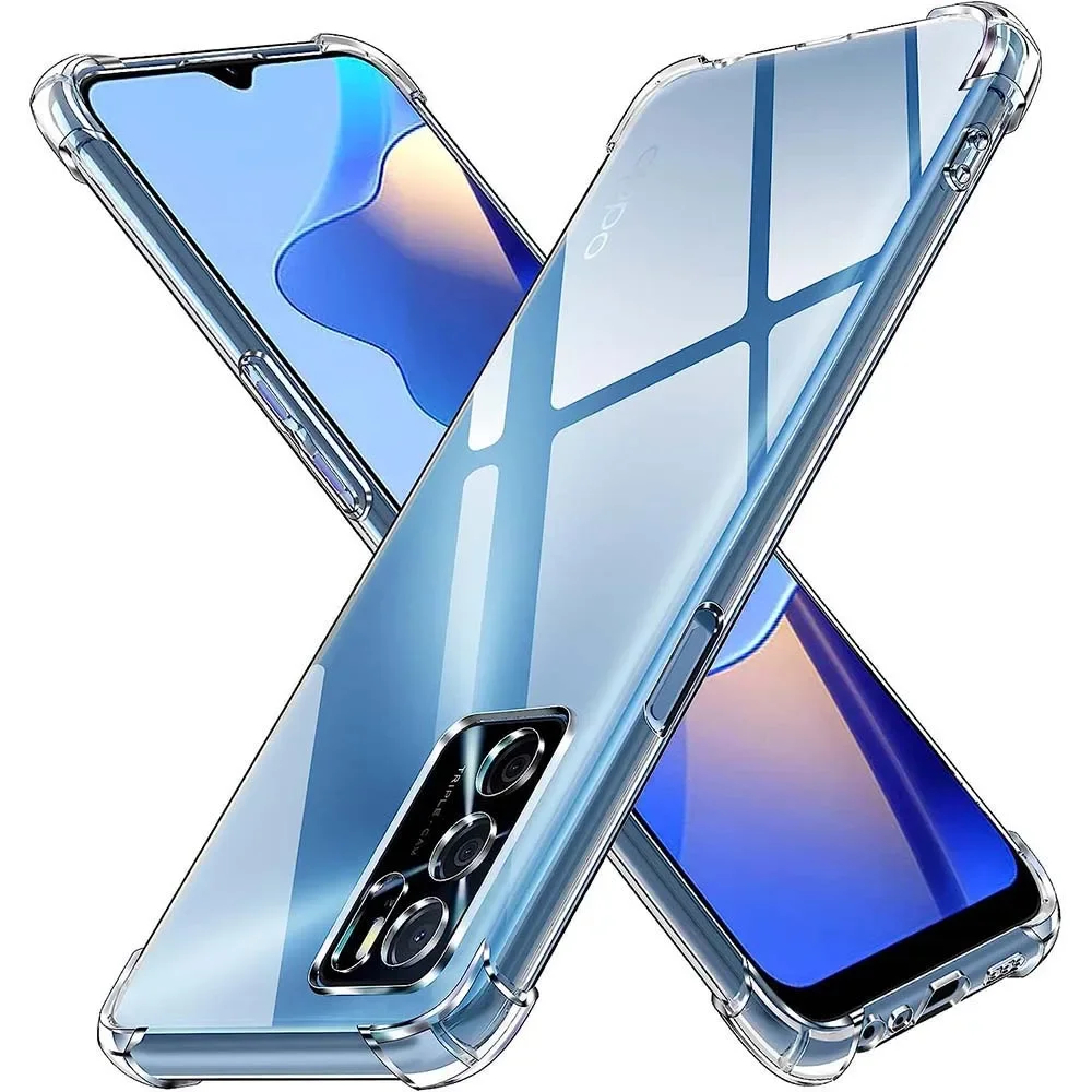For OPPO A16 Case Oppo A16s A54s A17 Case Crystal Clear TPU Shockproof Cover Oppo A98 5G A78 A96 4G A76 A94 5G A52 A72