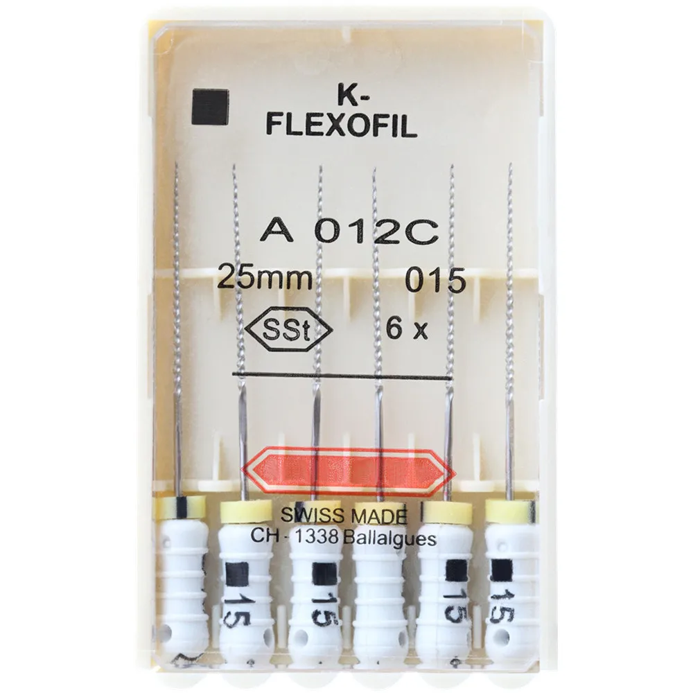 1 Pack 21/25/31mm 15-40 Dental K-FLEXOFILE Flexibility Endo Root Canal K Files SSt Hand Use Dentistry Endodontic Lab Instruments