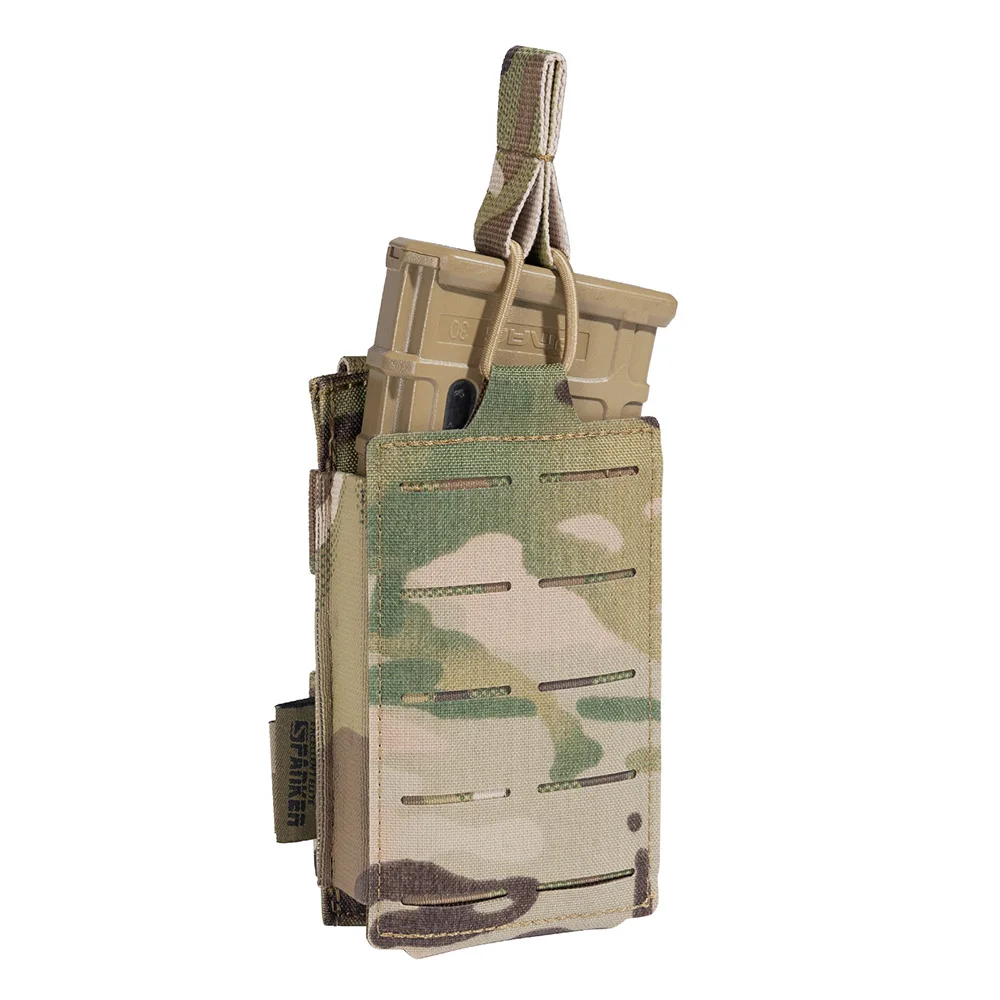 Tactical Molle Pouch Single Magazine Pouch Double-Layer Mag Pouches Universal Cartridge Holder for M4 M14 M16 AK AR